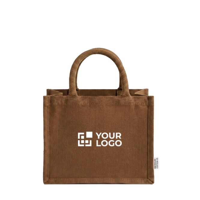 Borsa media in cotone riciclato con interno laminato 220 g/m²