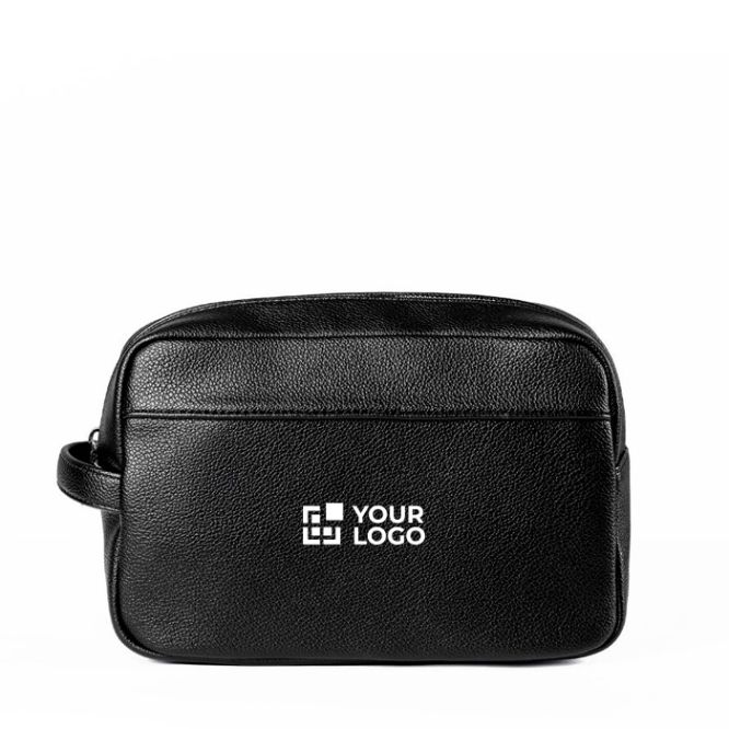Necessaire in PU con zip e doppia tasca interna 200 g/m²