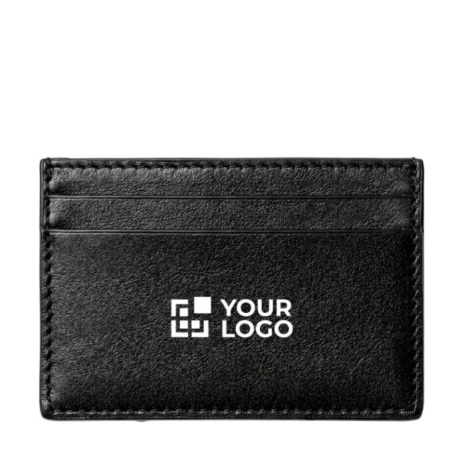 Portacarte slim in pelle sintetica con 3 scomparti indipendenti