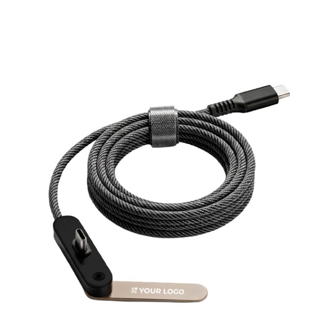 Cavo di ricarica USB-C da 100 cm con supporto per telefono integrato 10 W
