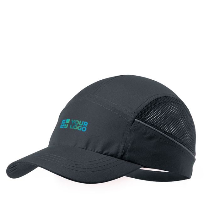 Cappello sportivo in microfibra con rete laterale