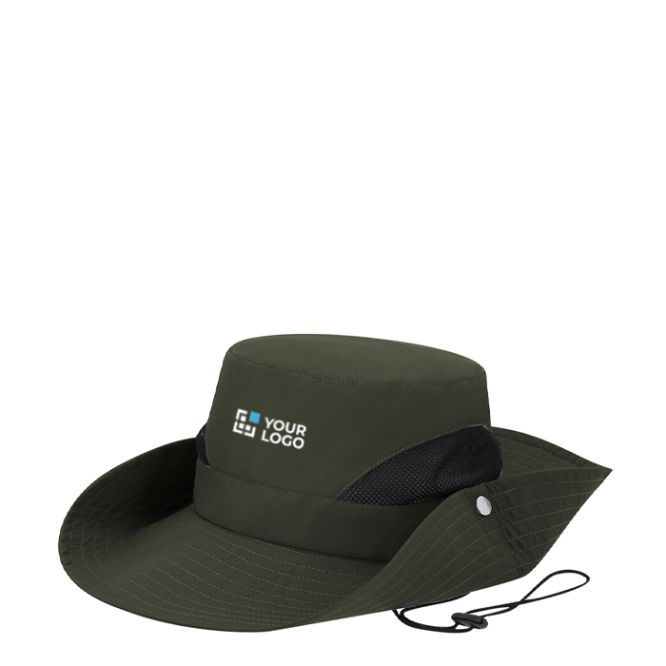 Cappello safari in poliestere con cordino regolabile
