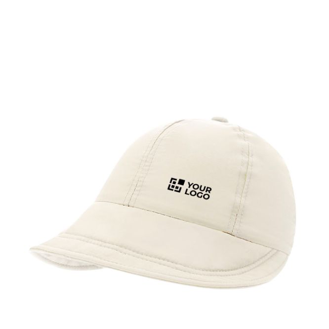 Cappellino a 6 pannelli in poliestere con ampia visiera