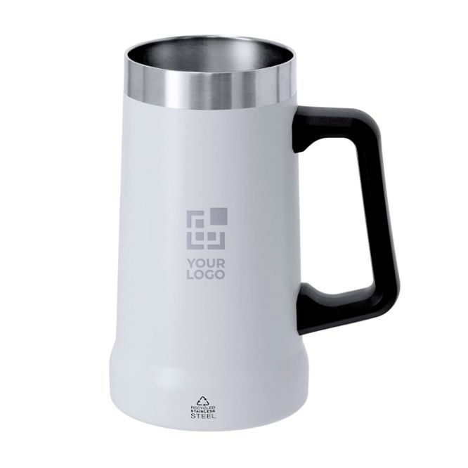 Boccale per birra in acciaio inox riciclato a doppia parete 700ml