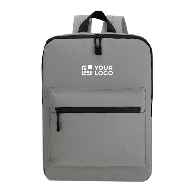 Zaino per laptop in morbido PU con tasca frontale 15''