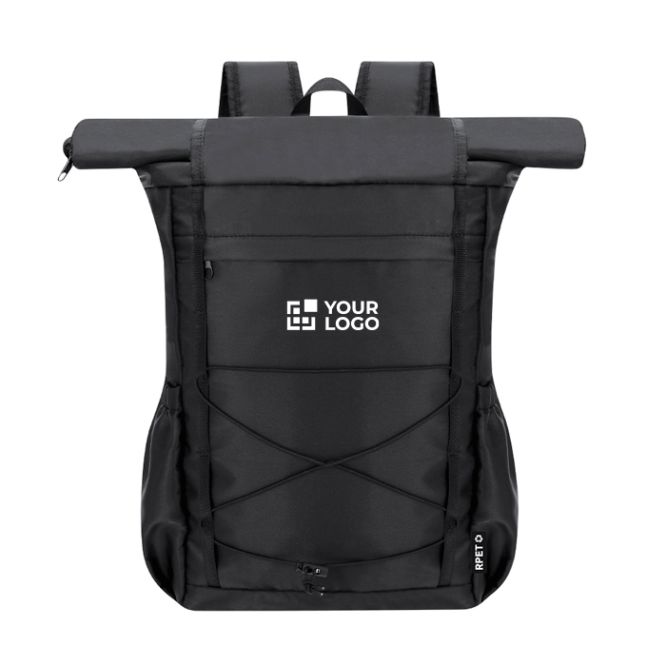 Zaino roll-top in RPET con doppia chiusura e tasca per laptop da 15