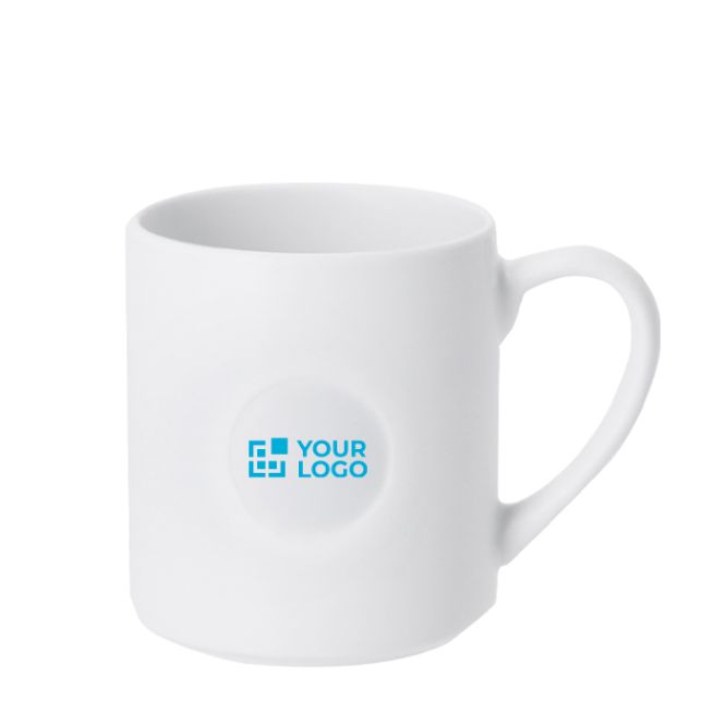 Tazza in ceramica opaca con zona in rilievo per la personalizzazione 350 ml