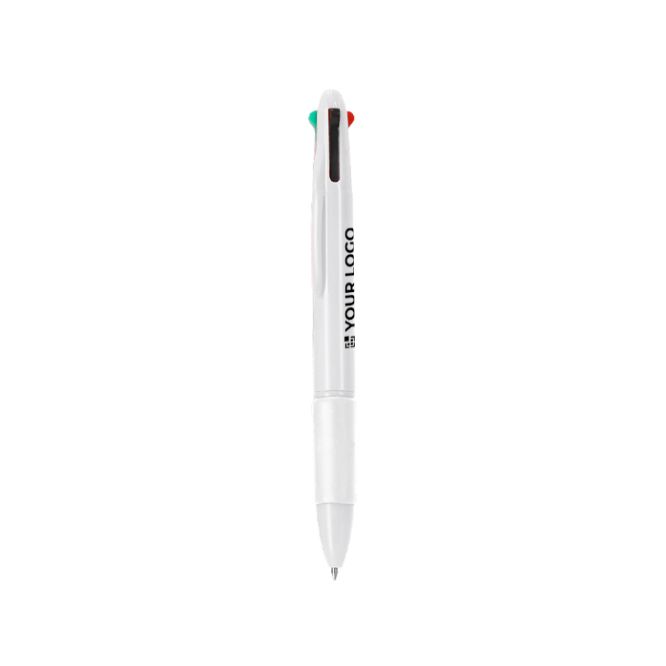 Penna multicolore 4 in 1 con grip in gomma e 4 inchiostri