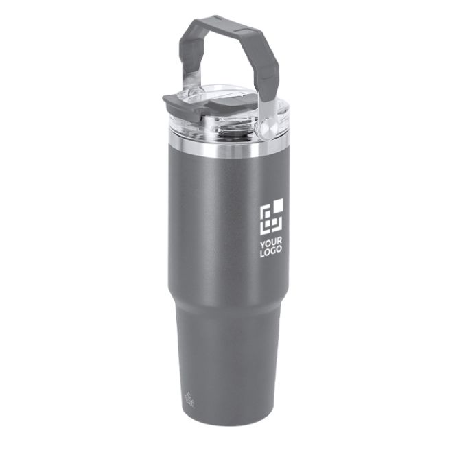 Bicchiere termico in acciaio inox a doppia parete con manico 900ml