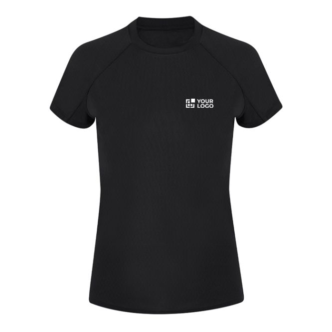 Maglietta tecnica donna manica corta raglan poliestere 135 g/m²