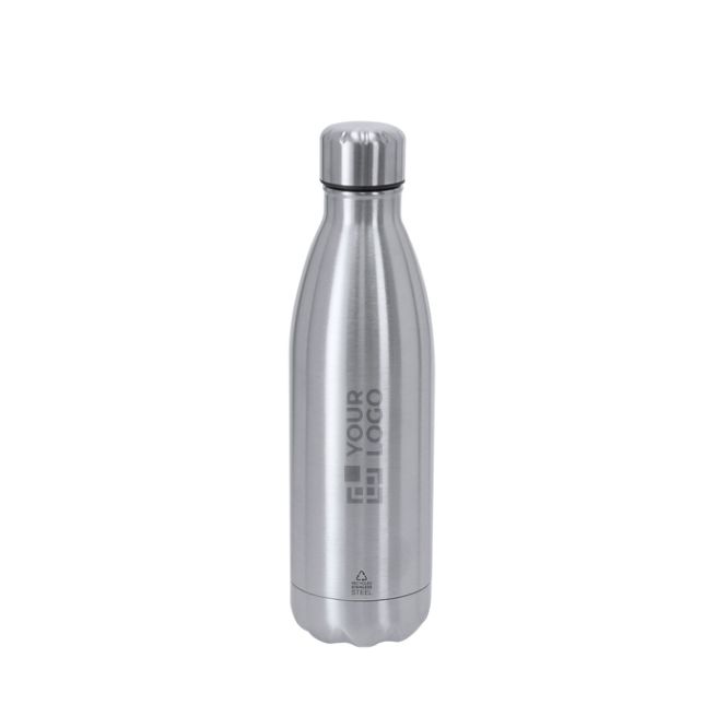 Borraccia termica in acciaio inox riciclato con tappo abbinato 500 ml