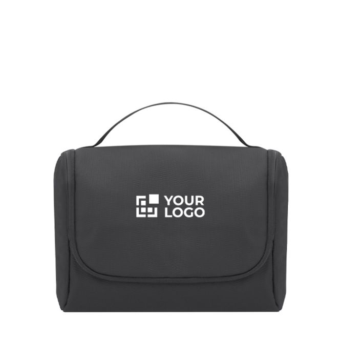 Necessaire da viaggio in similpelle con gancio di fissaggio