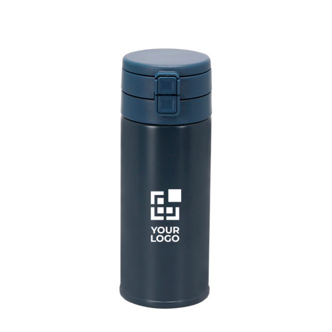 Bicchiere termico 400 ml con doppio coperchio push e cannuccia integrata