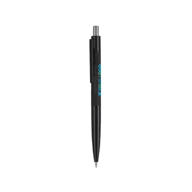 Penna gommino con pulsante e marcatura laser effetto specchio
