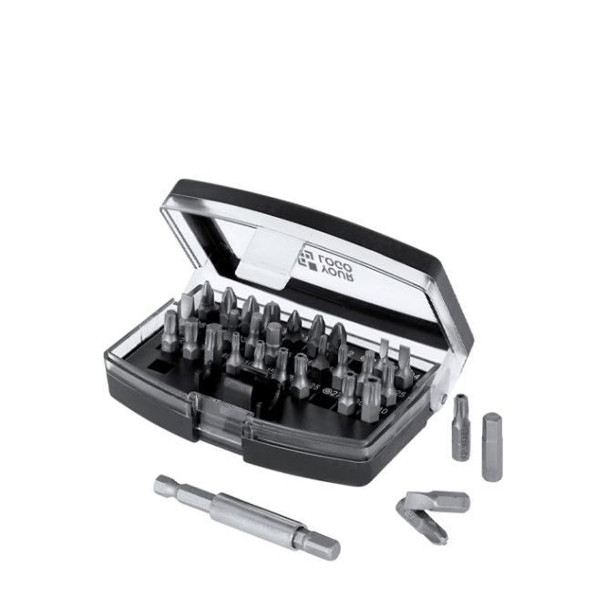 Set di utensili con custodia in plastica e punte magnetiche