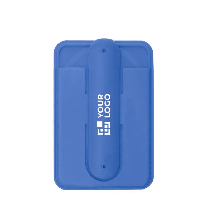 Portacarte in silicone con supporto per cellulare e alette pieghevoli