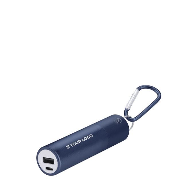 Power bank in alluminio riciclato ricaricabile ed estraibile 2200mAh