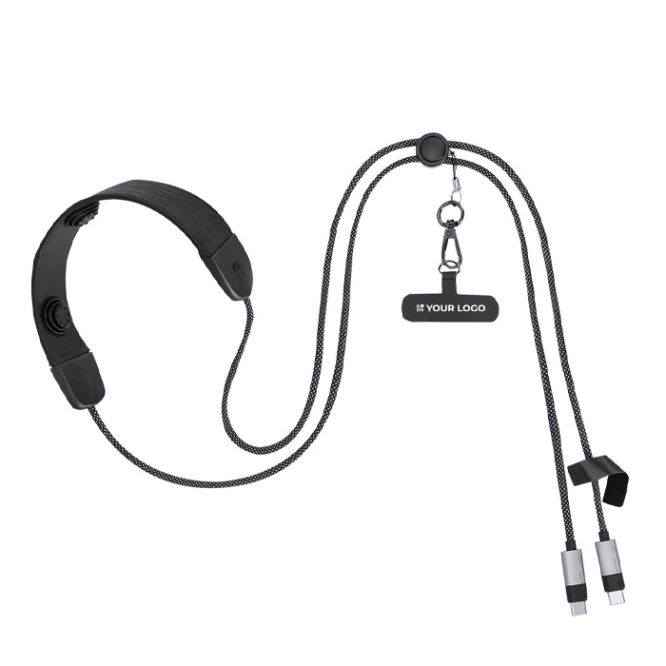 Cavo caricatore USB-C con massaggiatore e supporto per cellulare 100W