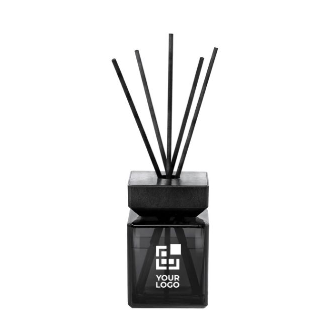 Diffusore aromatico in vetro nero con 5 bastoncini in fibra 200ml