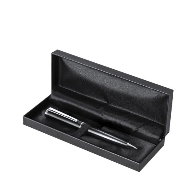 Penna girevole in acciaio inossidabile con refill Parker a inchiostro blu