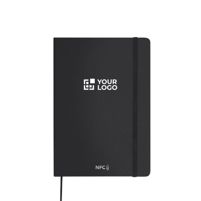 Taccuino A5 con copertina in PU, connessione NFC e pagine lisce