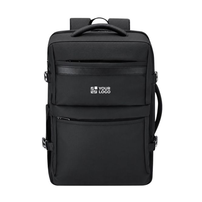 Zaino da viaggio in PU con apertura a 180° e molteplici tasche 18L