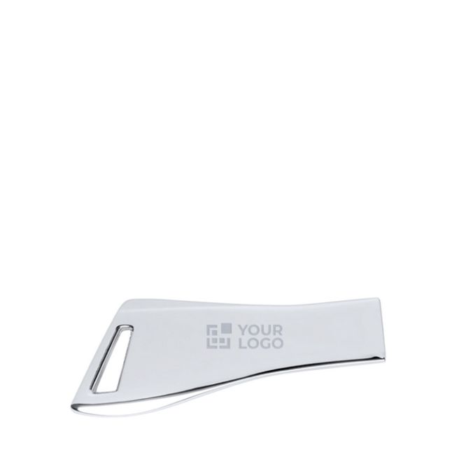 USB in metallo con design innovativo e asola per appenderlo