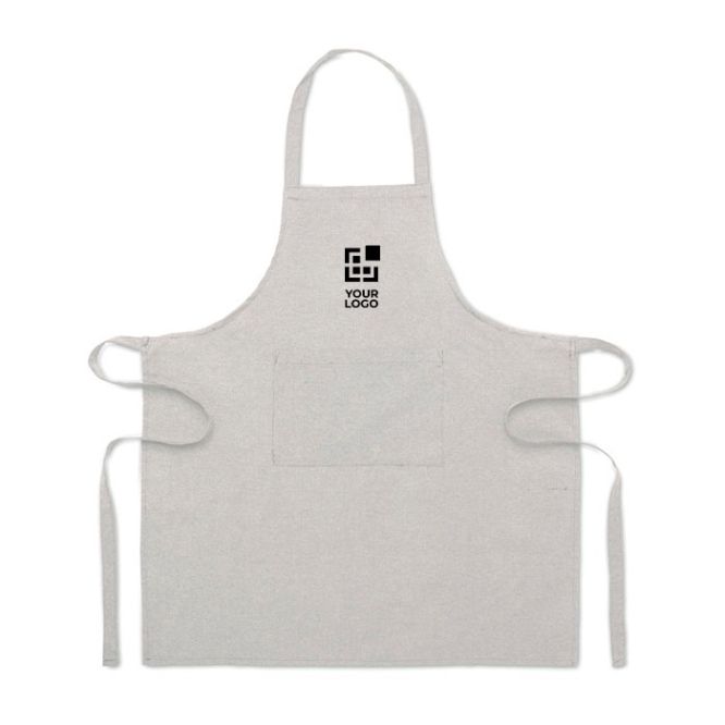 Grembiule da cucina con tasca frontale  in cotone riciclato 220 g/m²