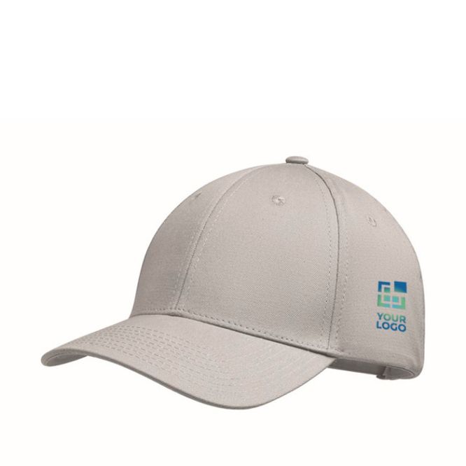 Cappellino in twill di cotone da 280g/m² con chiusura regolabile