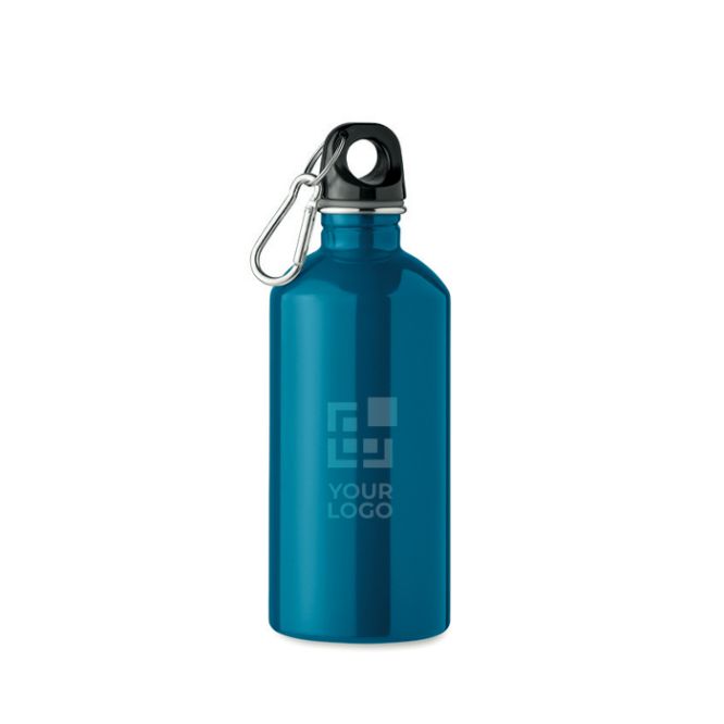 Bottiglia in acciaio inox riciclato con moschettone 500 ml