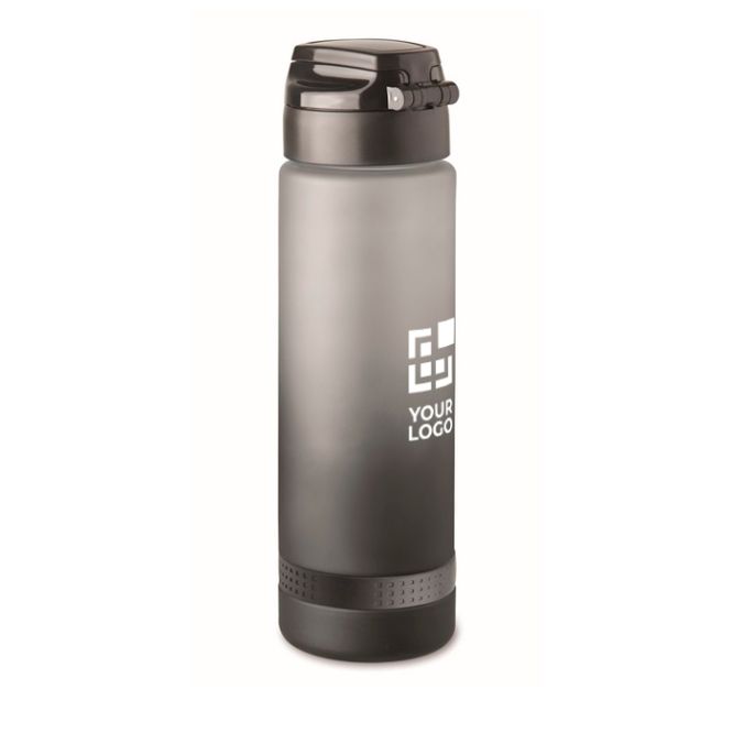 Borraccia rPET con tappo flip top e orario per ricordarti di bere 1l