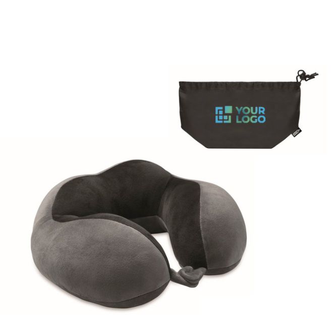 Cuscino da viaggio in schiuma con rivestimento in morbido spandex
