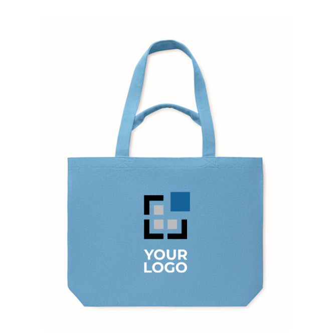 Borsa con manici corti e lunghi in tessuto riciclato da 320 g/m²