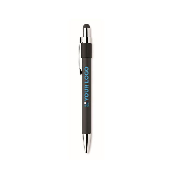 Penna antistress con spinner sulla parte superiore e inchiostro blu
