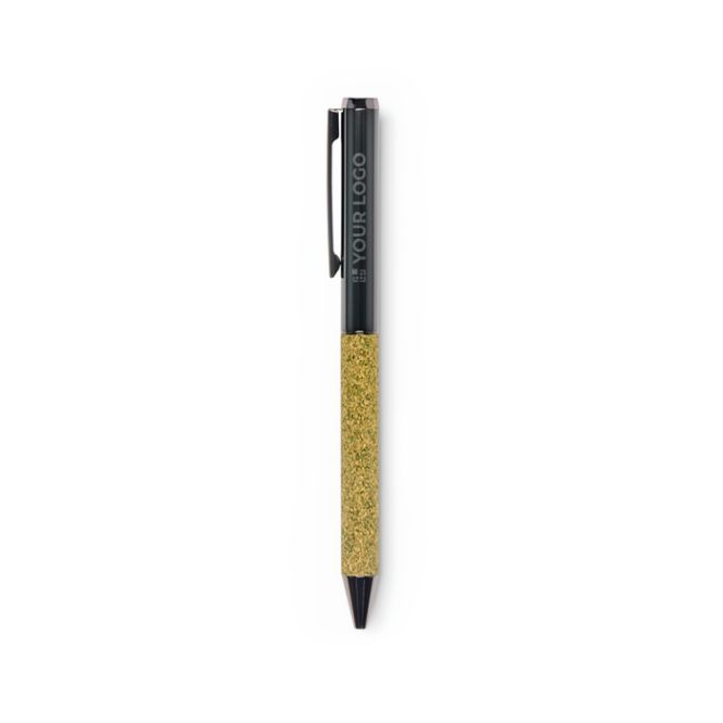 Penna girevole in materiali riciclati con inchiostro blu