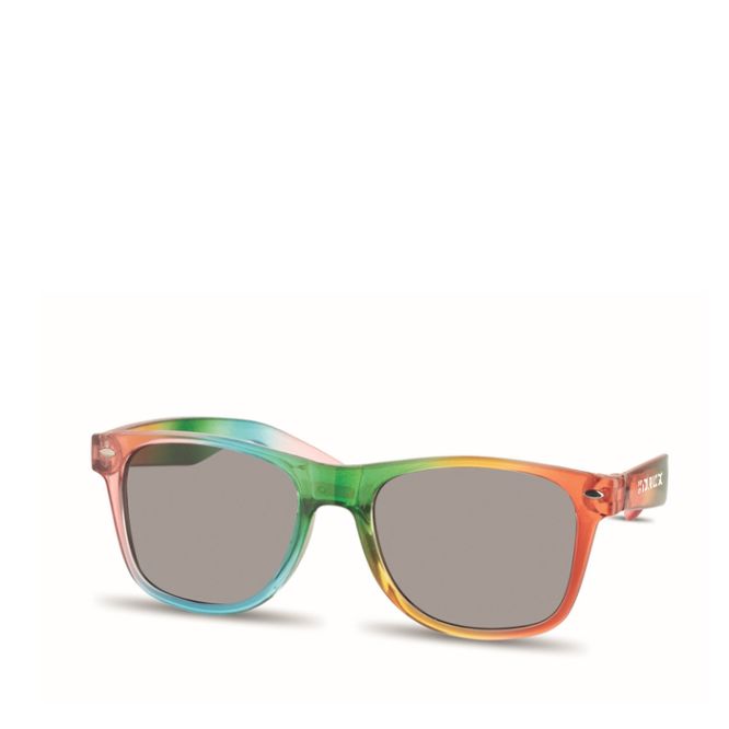 Occhiali da sole multicolore arcobaleno con protezione UV400