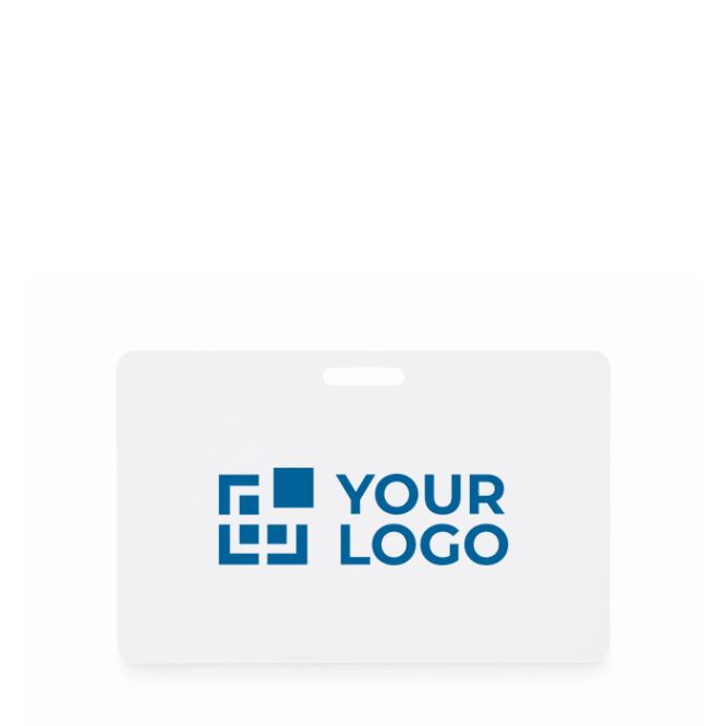 Portabadge rigido in plastica per lanyard 54 x 86 mm