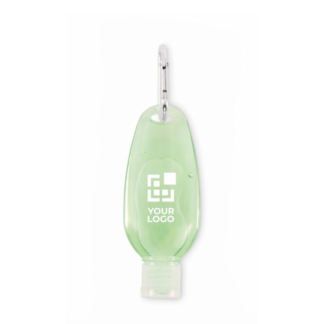 Flacone ricaricabile di aloe vera con moschettone in alluminio 50 ml