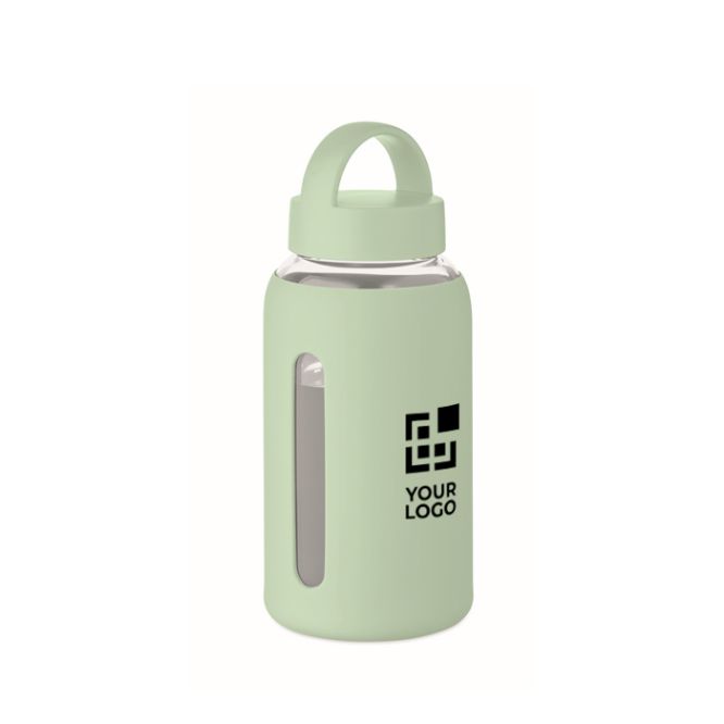 Bottiglia in vetro borosilicato con custodia in silicone 600 ml
