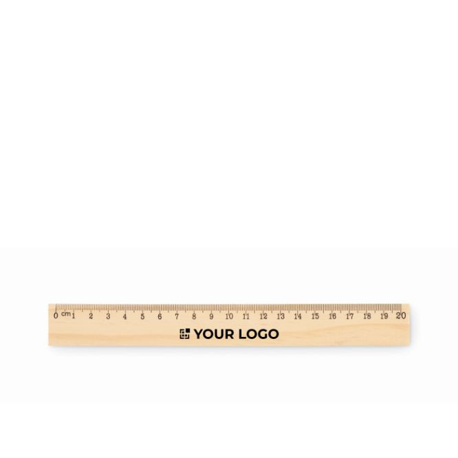 Righello in legno di pino da 20 cm con doppia scala stampata
