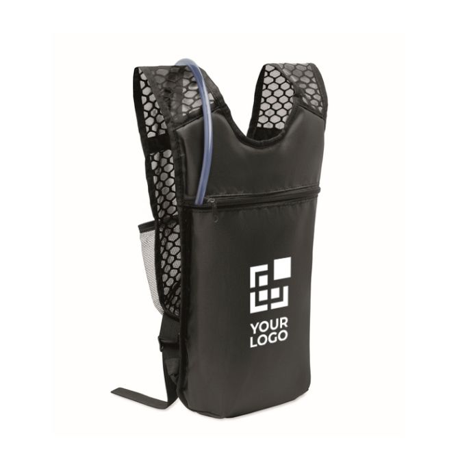 Zaino sportivo in PU e nylon con serbatoio d’acqua 1,5L