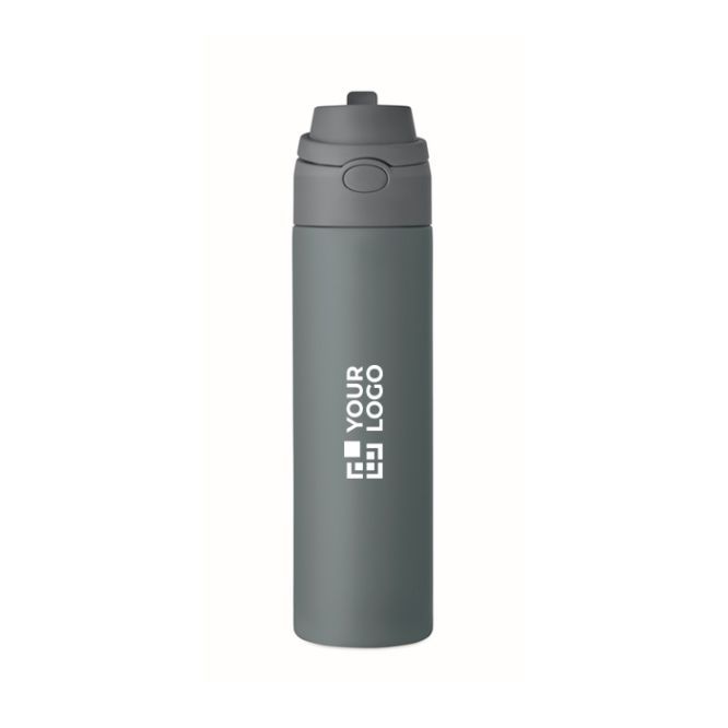 Bottiglia in acciaio inox riciclato con cannuccia 2 in 1 650 ml