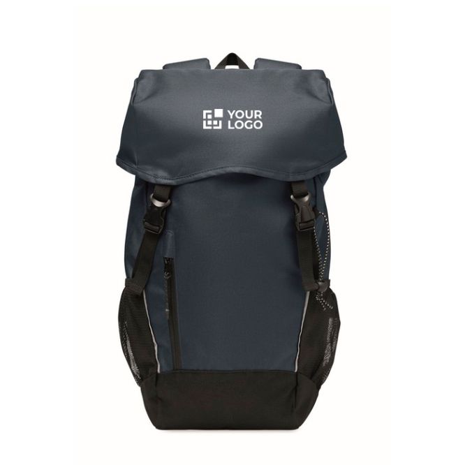 Zaino sportivo in RPET 600D con dettagli riflettenti 15L