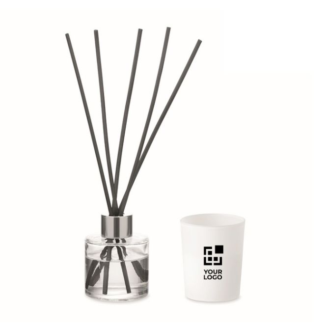 Set aromatico con diffusore di fragranza e candela in cera vegetale