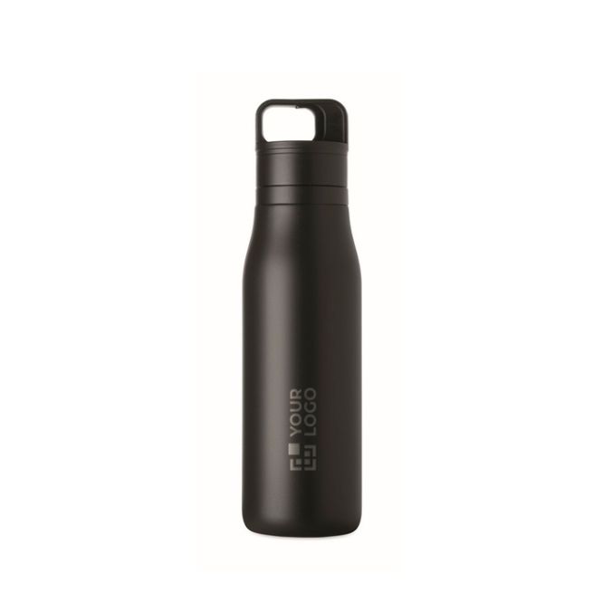 Bottiglia termica in acciaio inox riciclato con manico e tappo facile 500 ml