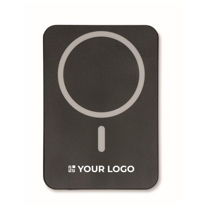 Powerbank magnetico ultrafine in alluminio riciclato con cavo 5.000mAh