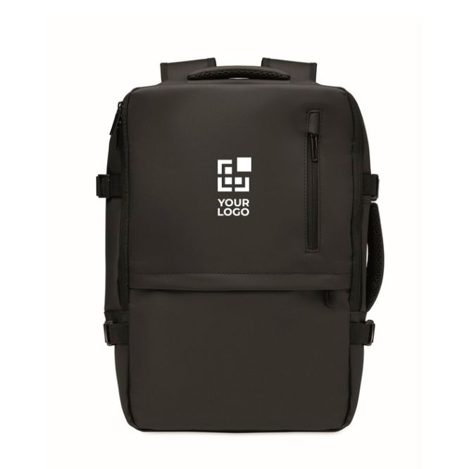 Zaino espandibile in RPET 600D con scomparti e fascia per trolley 20L