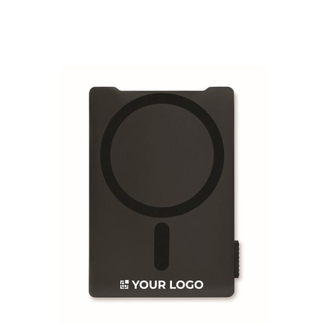 Portacarte magnetico in plastica riciclata per 3 carte con supporto