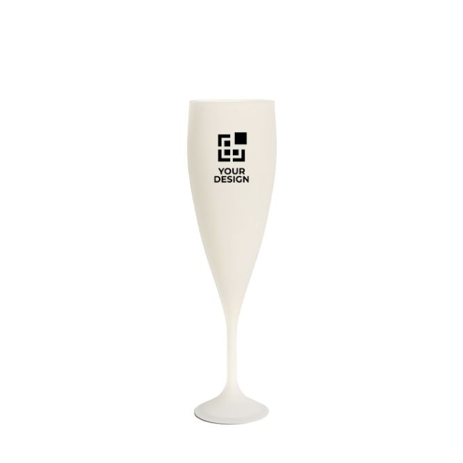 Calice flûte da champagne riutilizzabile in biocomposito prodotto in Europa 140 ml