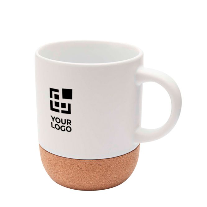 Tazza in ceramica con finitura opaca e base in sughero 300ml
